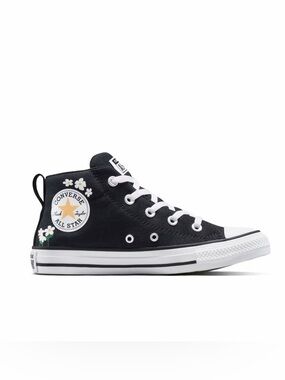 Converse Adult Street Mid Sneakers - Black Flowers
